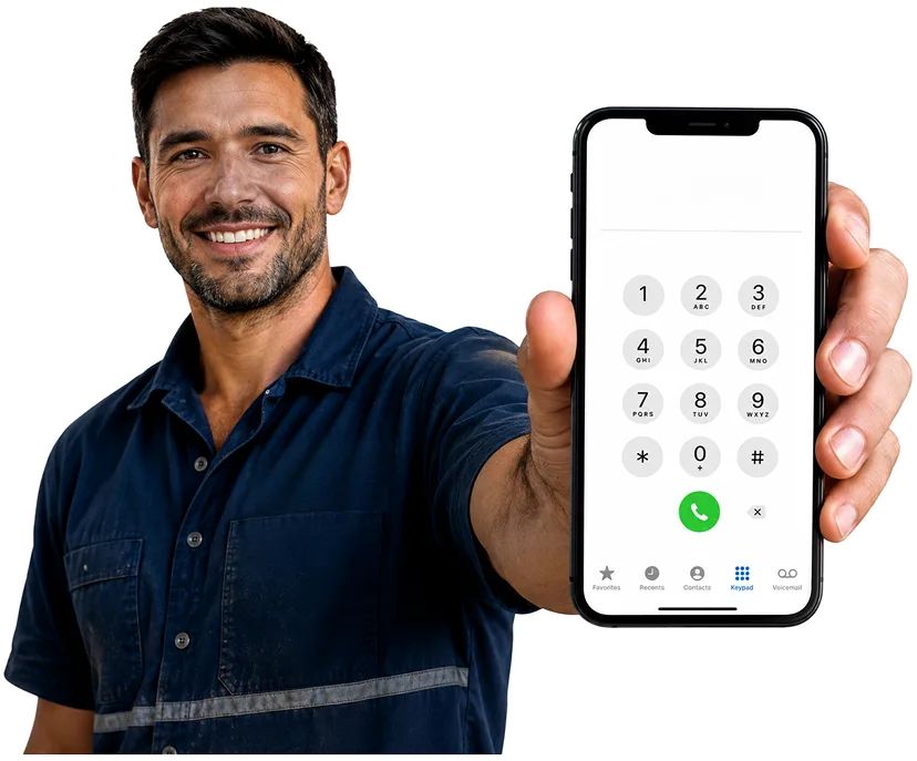 Plumber on the phone taking a Yarrawarrah callout